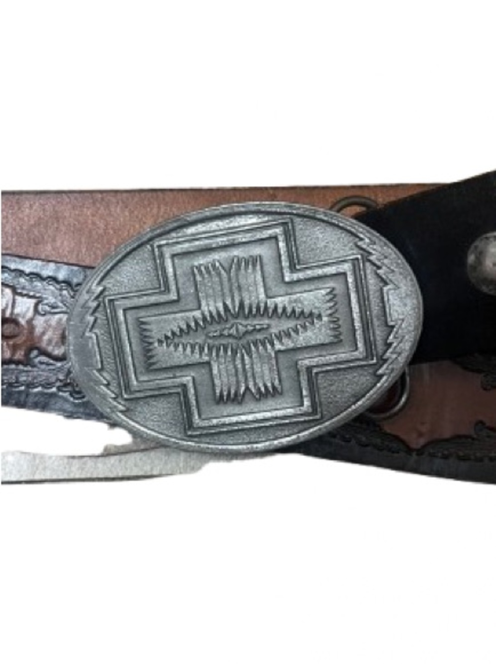 Vintage Pendleton Harding Leather Belt - Picture 2 of 5